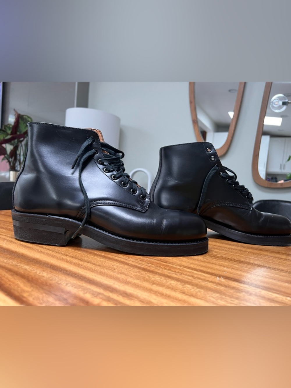 Biltrite Vintage Black Military Army Combat Boots Steel Toe